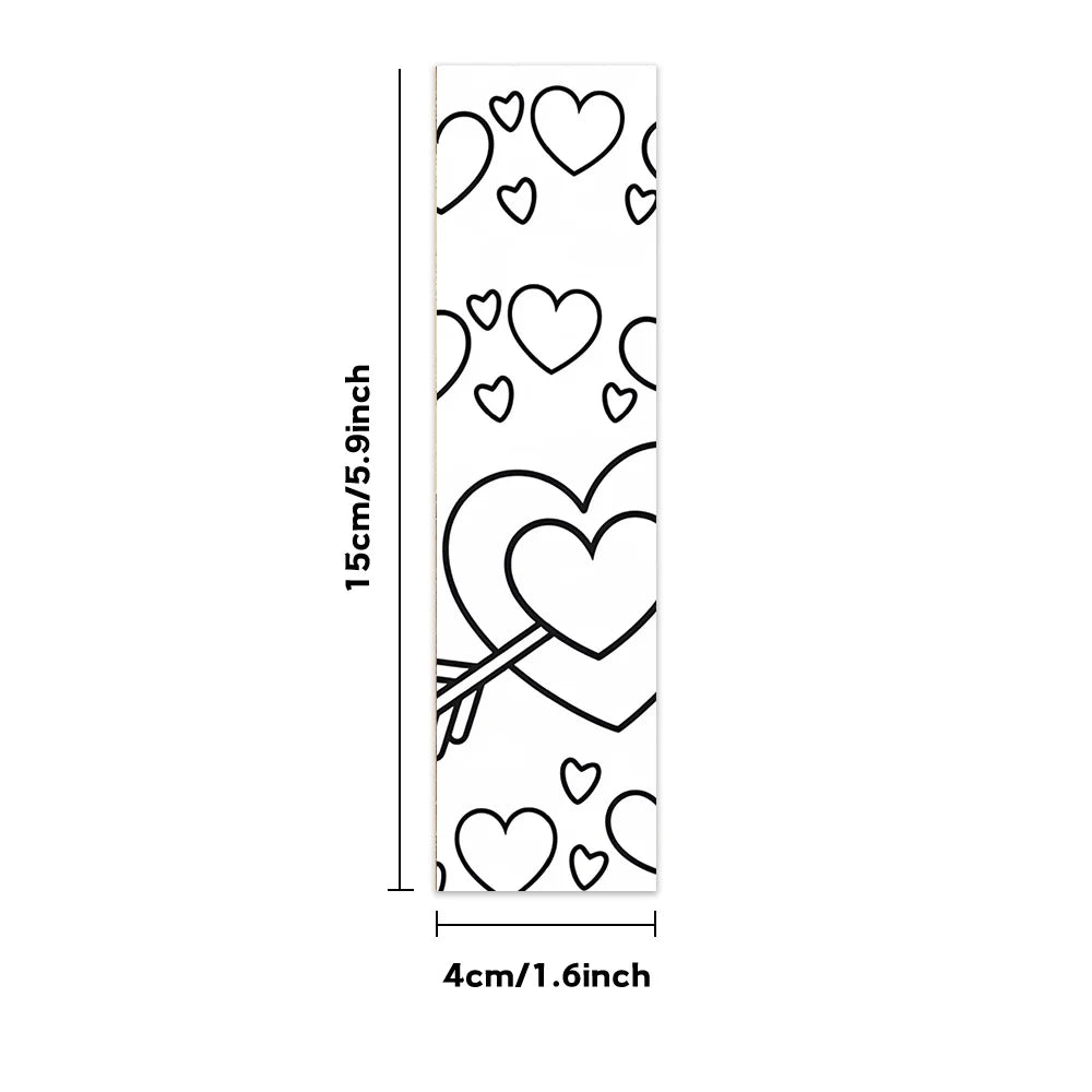 Marque-pages à Colorier Cœur | 32 Pièces