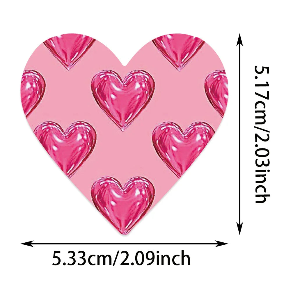 Stickers Cœurs Rouges – Love & Graffiti | 10 / 25 / 50 Pièces