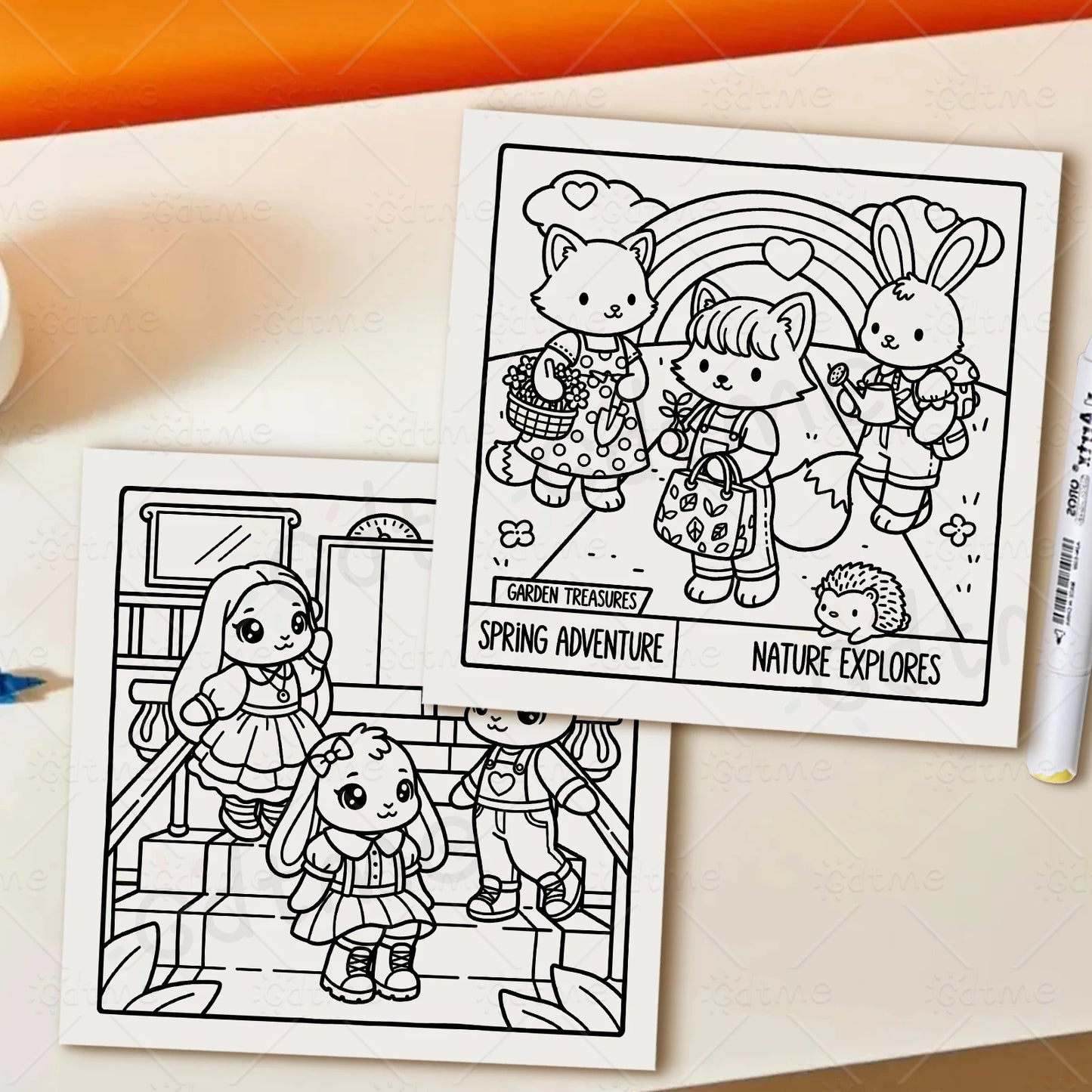 Livre de Coloriage K-Pop Mignon – Animaux & Motifs Cozy