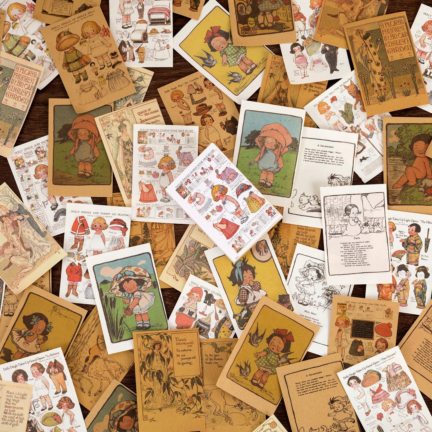 Papiers Scrapbooking Conte Féérique, Papillons & Plantes | 80 Pièces