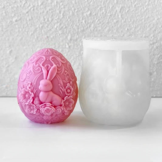 Moule Bougie Lapin Fleuri – Pâques