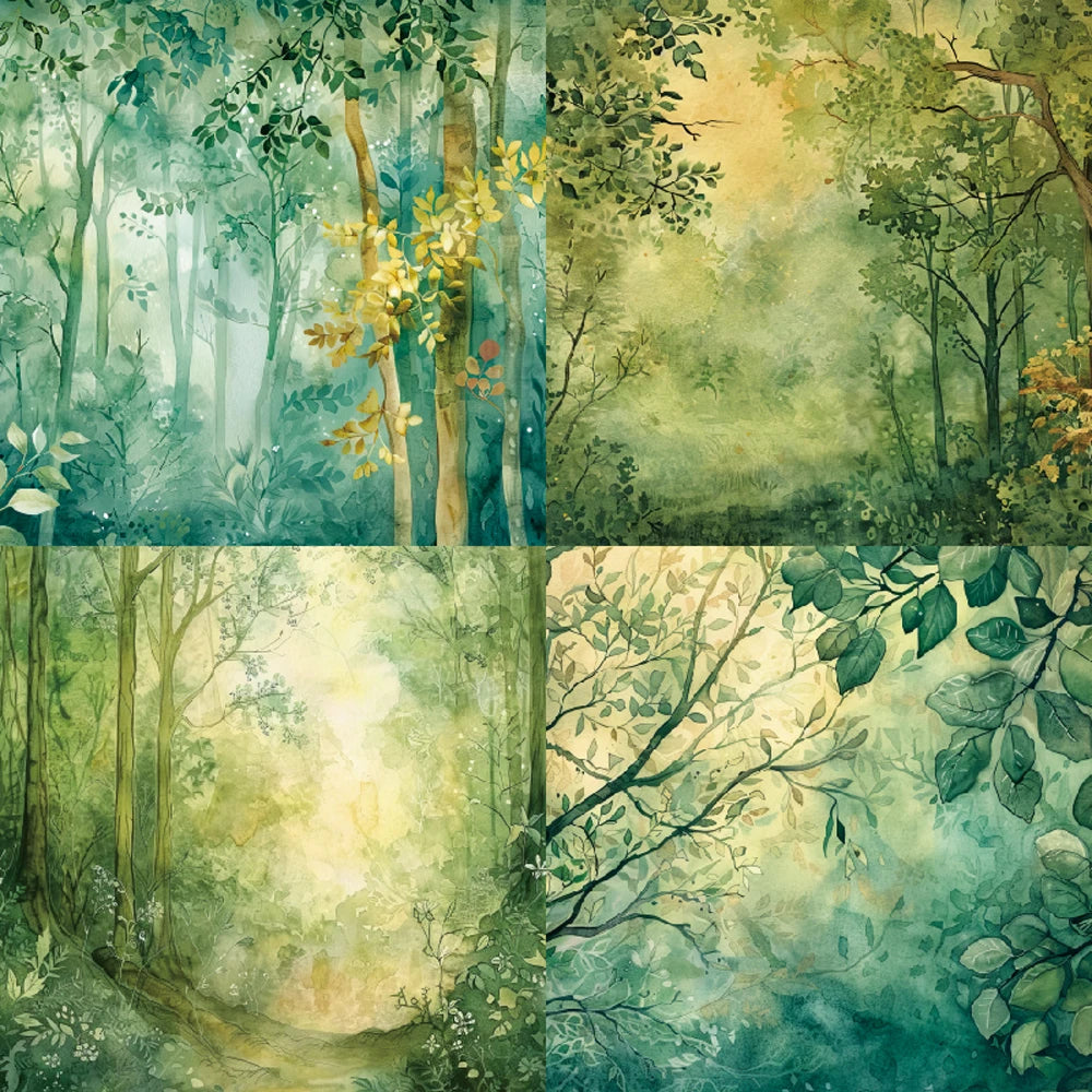 Papiers Scrapbooking Forêt Mystique - 24 Feuilles
