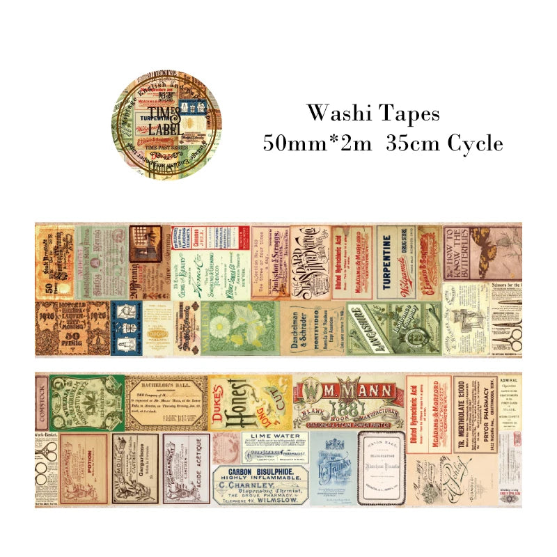 Washi Tapes Vintage | Largeurs 3 / 4 / 5 cm