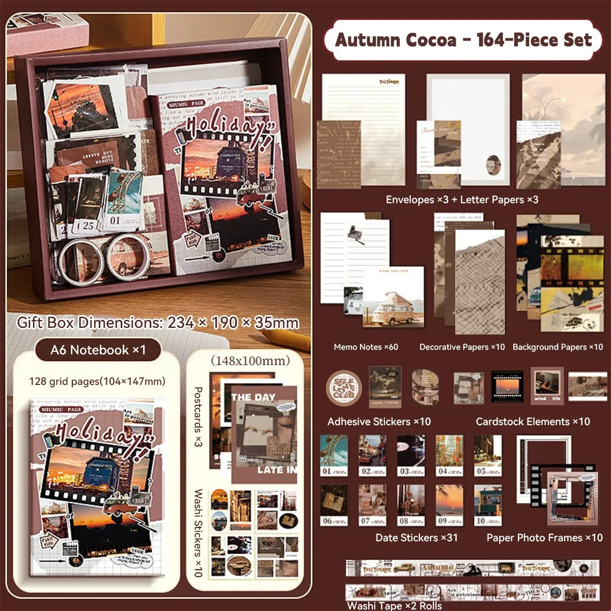 Kit Scrapbooking Voyage Vintage