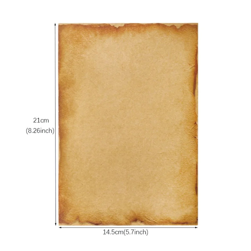 Papier d’Écriture Vintage – Parchemin Ancien - 16 Feuilles