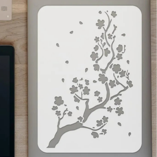 Pochoir Arbre Fleur de Cerisier – Silhouette Sakura | Grand Format A4