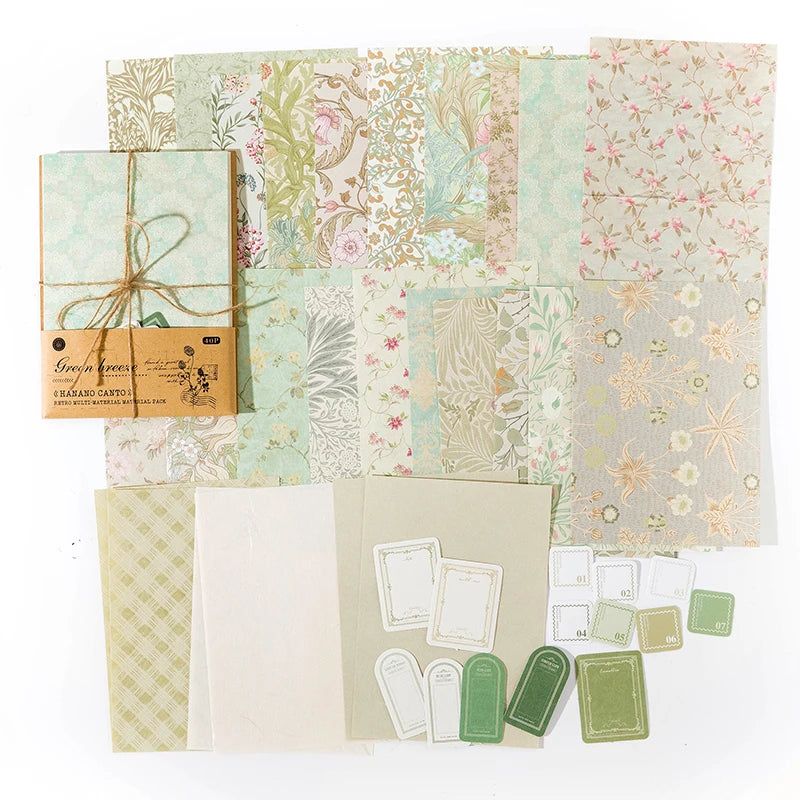Papiers Scrapbooking Vintage Floraux | 40 Pièces