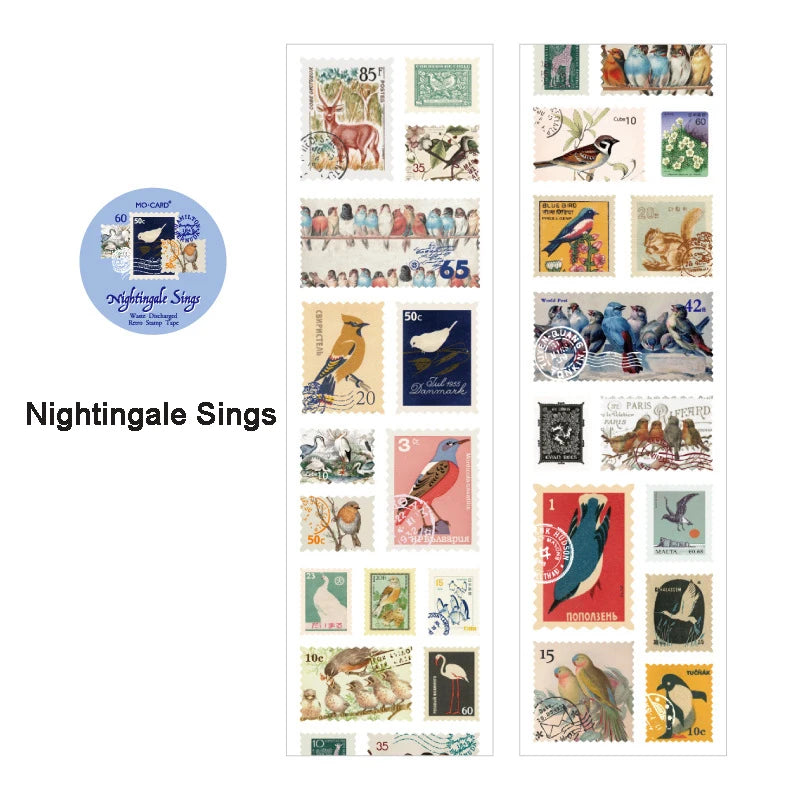 Stickers Timbres Vintage Botaniques