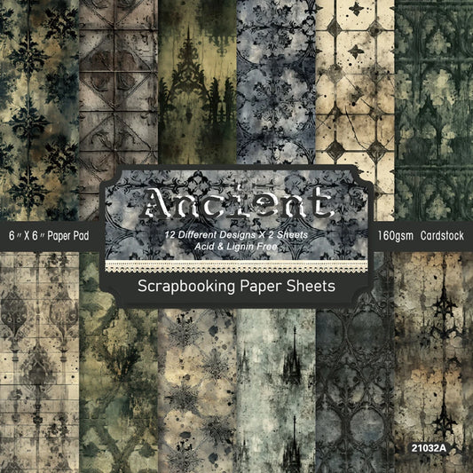 Papiers Scrapbooking Effet Papier Ancien - 24 Feuilles
