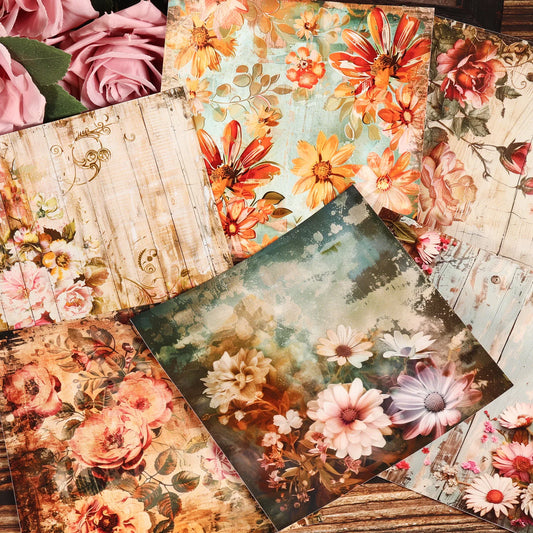 Stickers de Fond Scrapbooking Fleurs