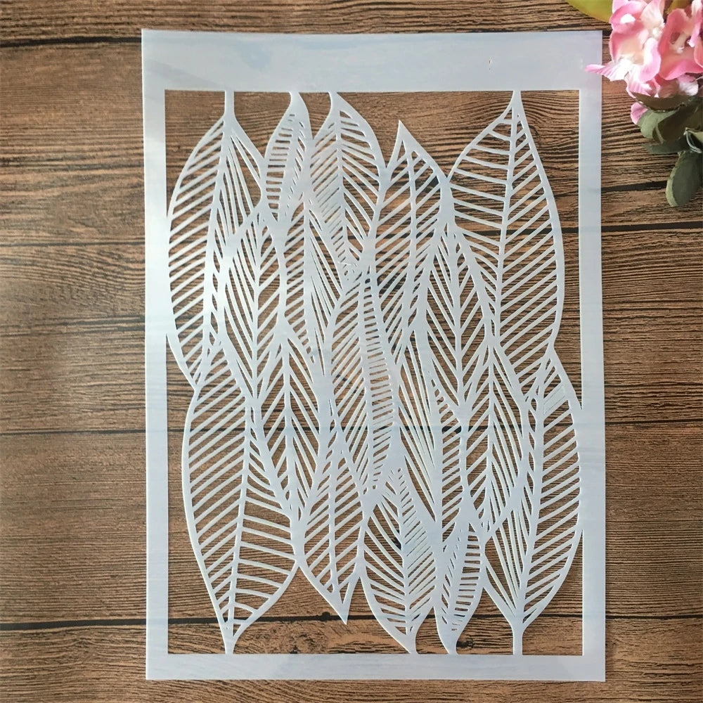 Pochoir Texture Herbe Fine – Superposition DIY | Format A4