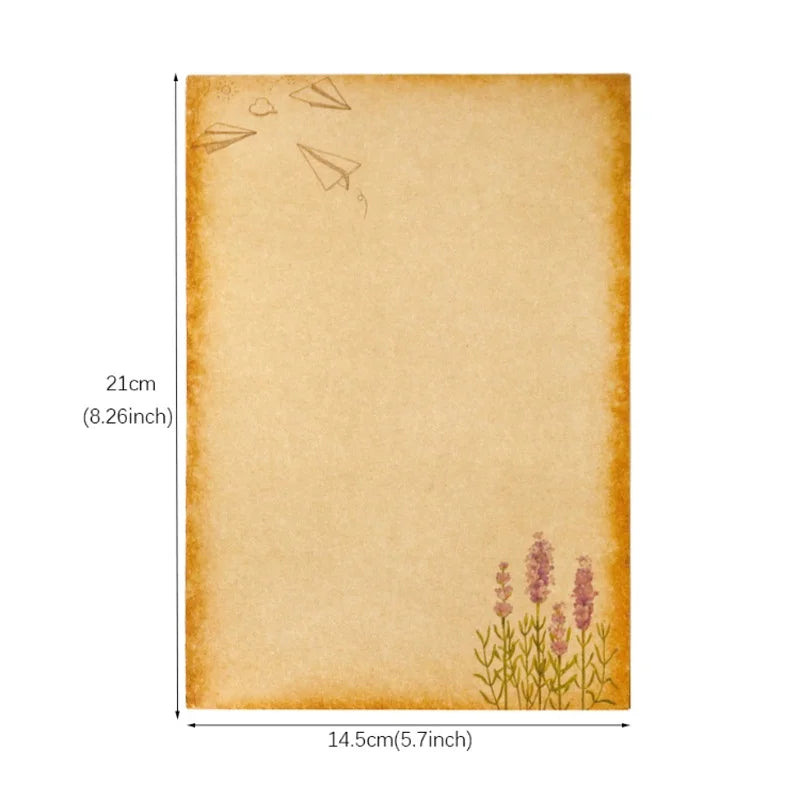 Papier d’Écriture Vintage – Parchemin Ancien - 16 Feuilles