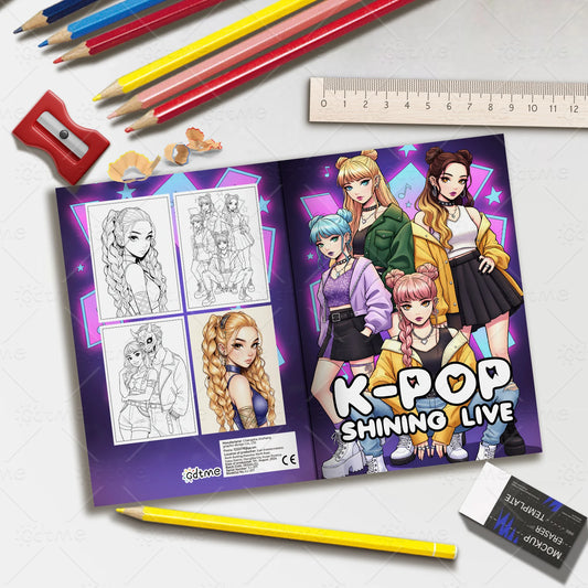 Livre de Coloriage K-Pop Live