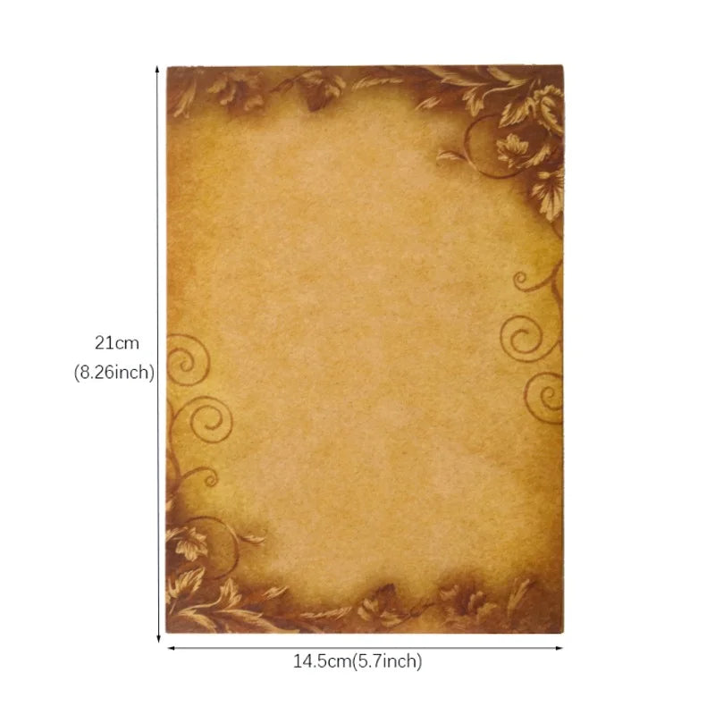 Papier d’Écriture Vintage – Parchemin Ancien - 16 Feuilles