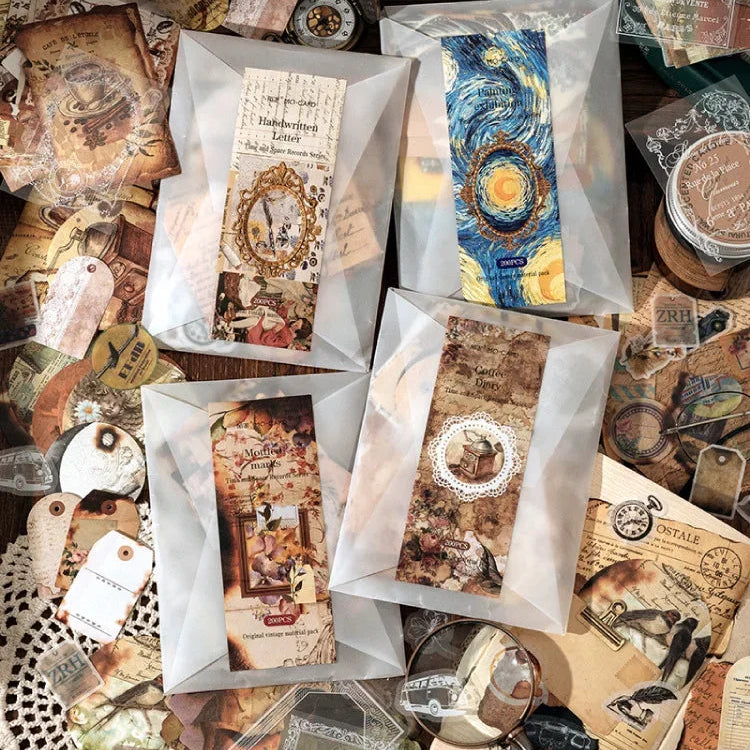 Set Autocollants Scrapbooking Vintage