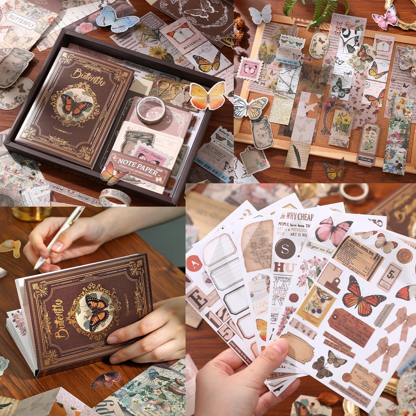 Kit Scrapbooking Papillon Vintage