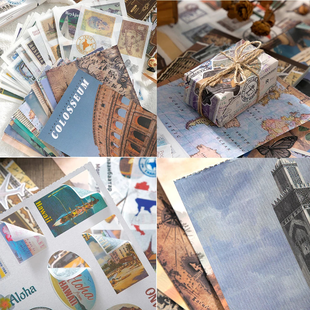 Livre de Stickers Voyage Vintage