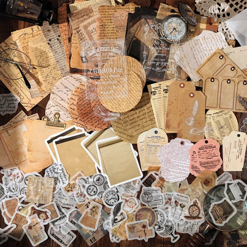 Set Autocollants Scrapbooking Vintage
