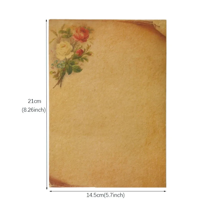 Papier d’Écriture Vintage – Parchemin Ancien - 16 Feuilles