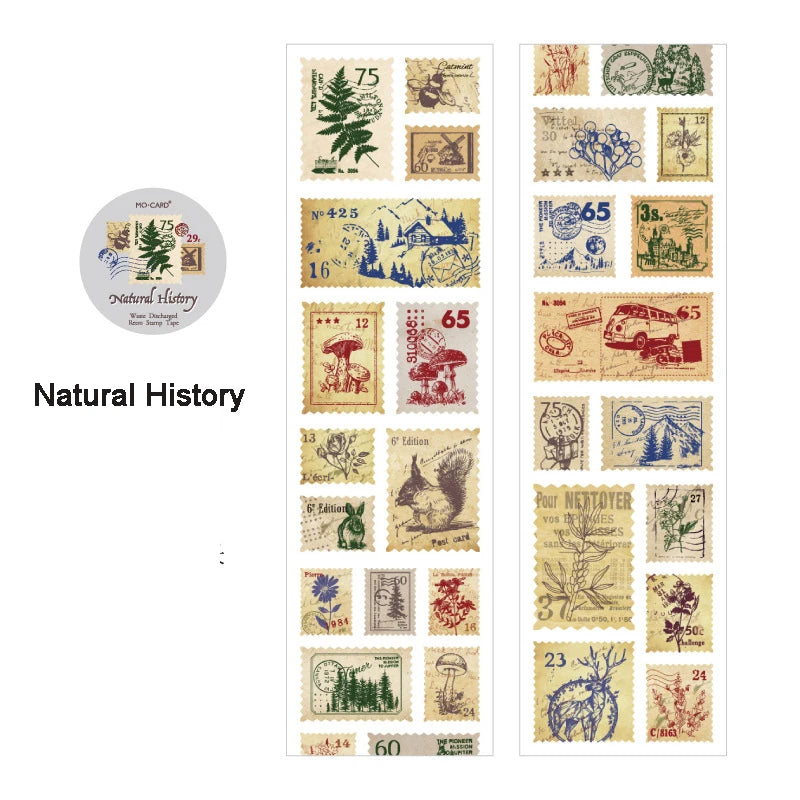 Stickers Timbres Vintage Botaniques