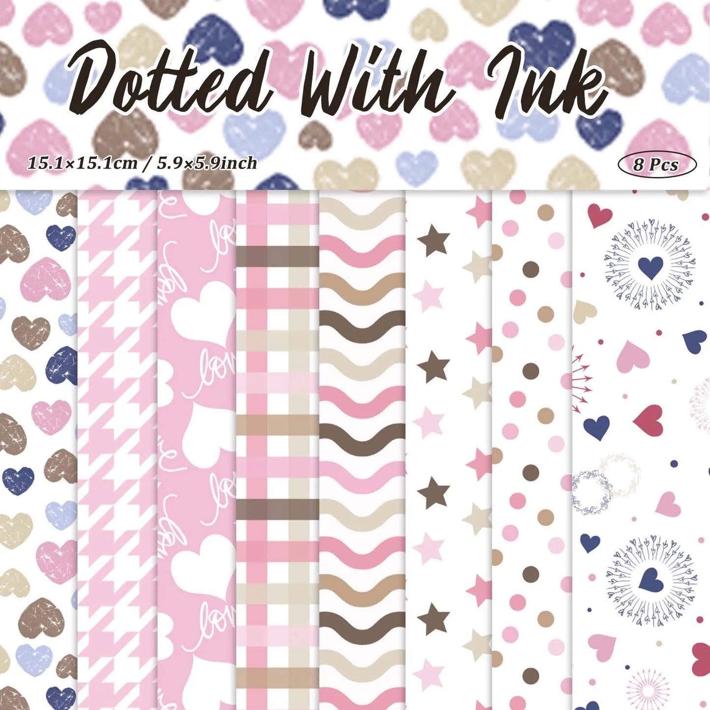 Papiers Scrapbooking Cœurs & Rayures – Univers K-pop