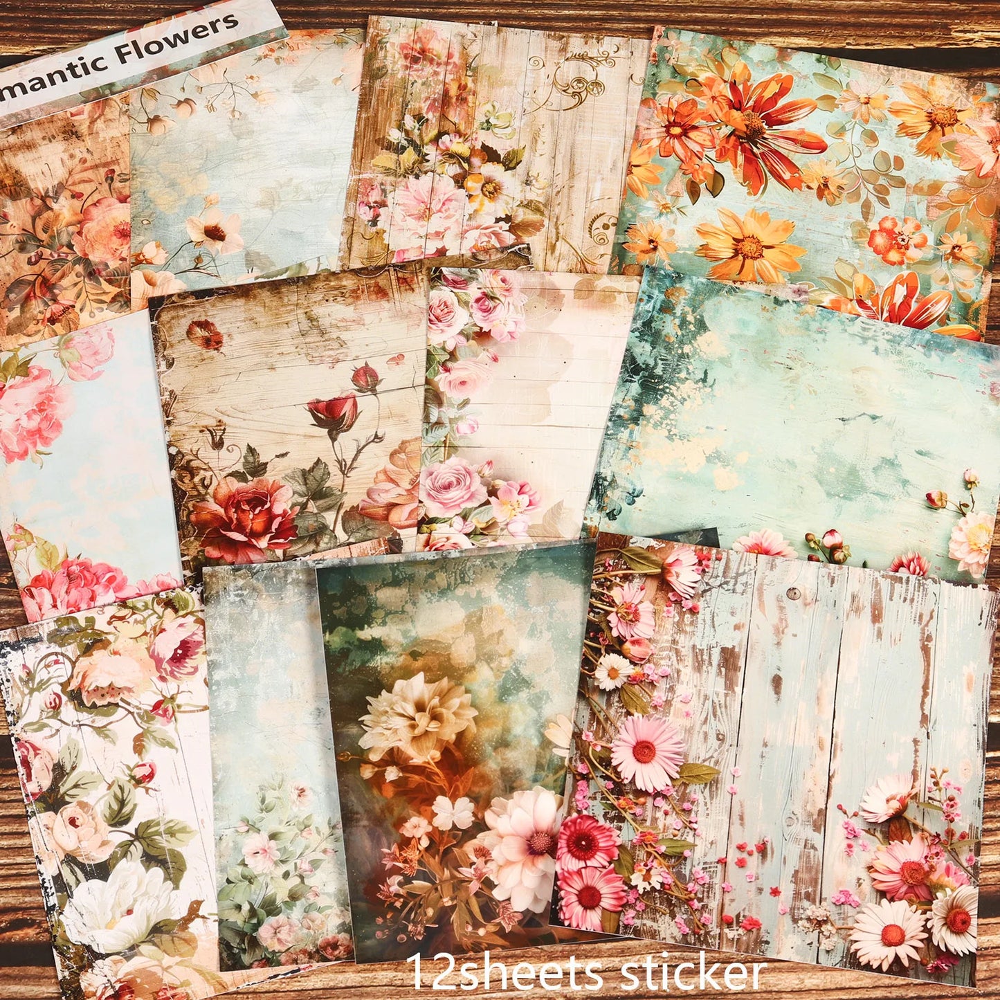 Stickers de Fond Scrapbooking Fleurs