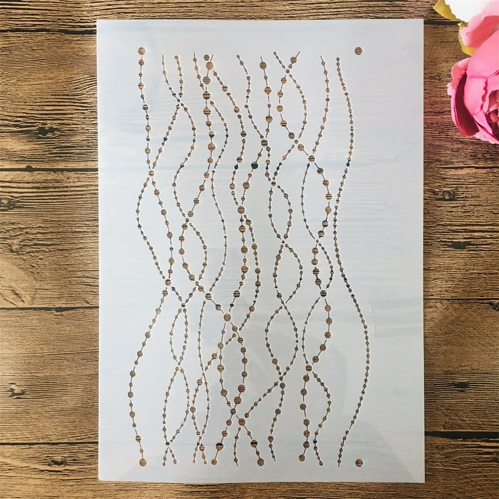 Pochoir Texture Herbe Fine – Superposition DIY | Format A4