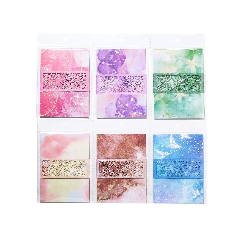 Papiers Scrapbooking  Effet Aquarelle & Couleurs Estompées | 20 Pièces - 6 couleurs aux choix