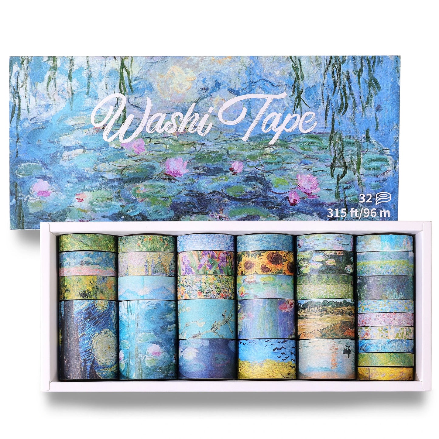 Set de Washi Tapes Artiste – Motifs Van Gogh | 32 Rouleaux