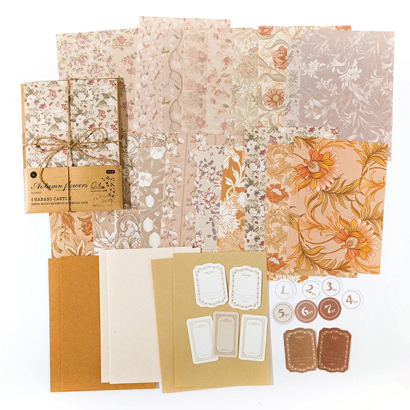 Papiers Scrapbooking Vintage Floraux | 40 Pièces